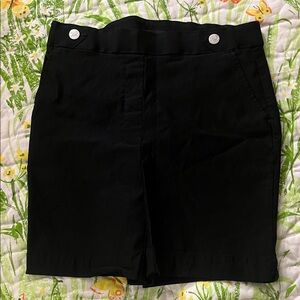 Rafaella Black Women's Bermudas with Silver Buttons